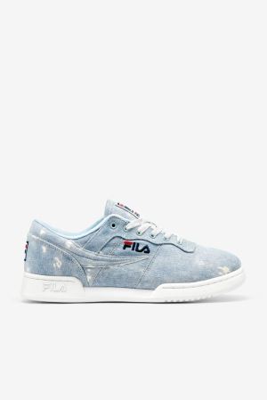 FILA Original Fitness Denim Sneakers White / Navy,Mens Shoes | CA.RPBKCO892